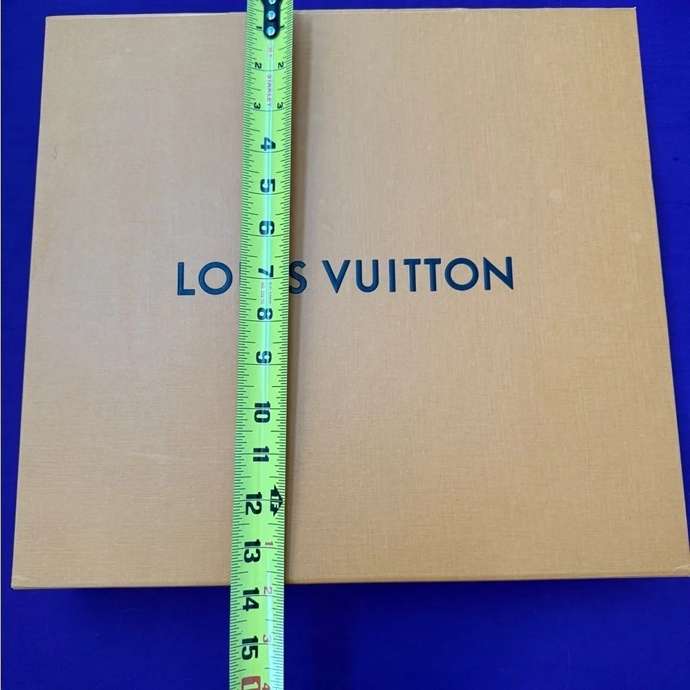 Authentic Louis Vuitton Empty Gift Box with Ribbon & Envelope 13”x16”x4”